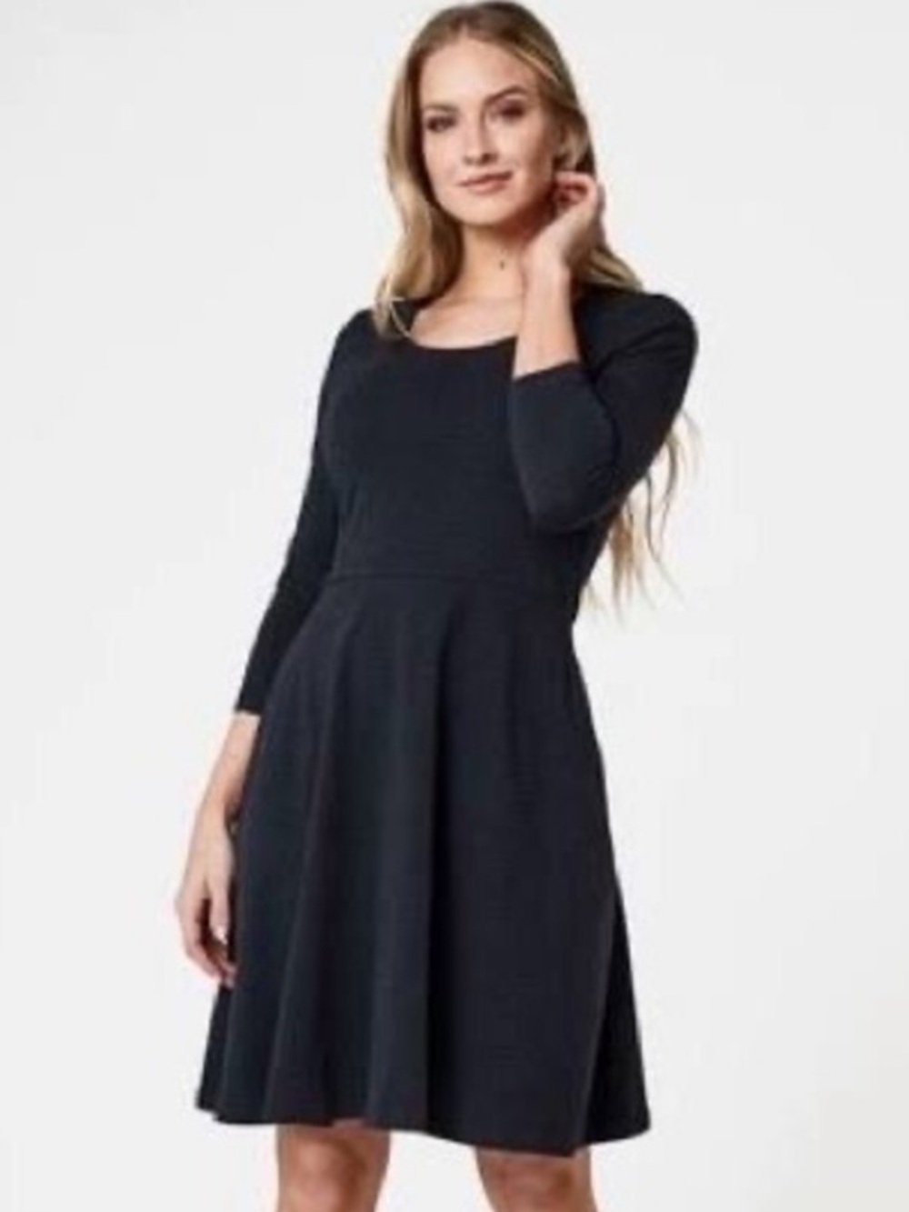Pact Organic Cotton Fit and Flare Dress Charcoal Gray Medium